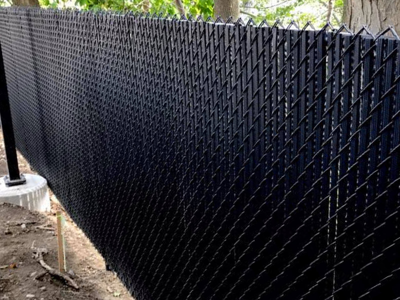 Commercial semi private chain link fence in Derry New Hampshire